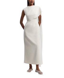 Karen Millen Karen Millen Tailored Cape Drape Maxi Dress