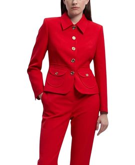 Karen Millen Karen Millen Textured Compact Stretch Tailored Jacket