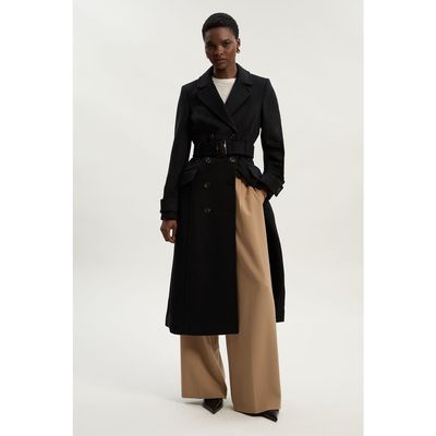 Karen Millen Karen Millen Wool Blend Belted Midi Coat