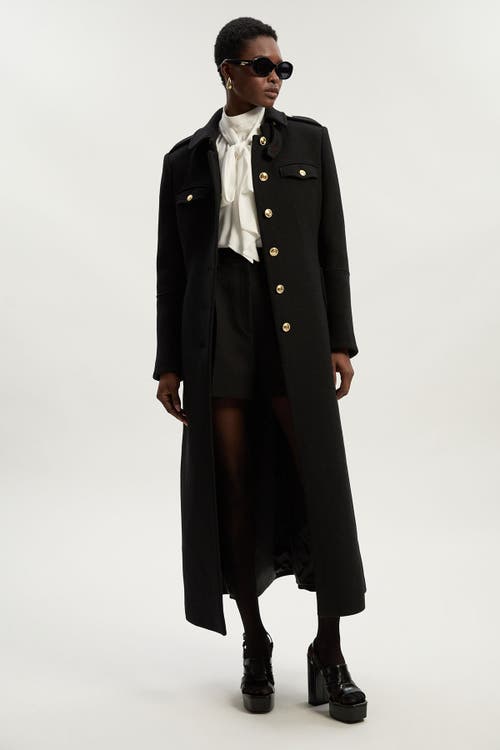 Karen Millen Karen Millen Wool Military Tailored Maxi Coat