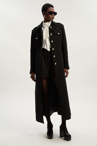 Karen Millen Karen Millen Wool Military Tailored Maxi Coat