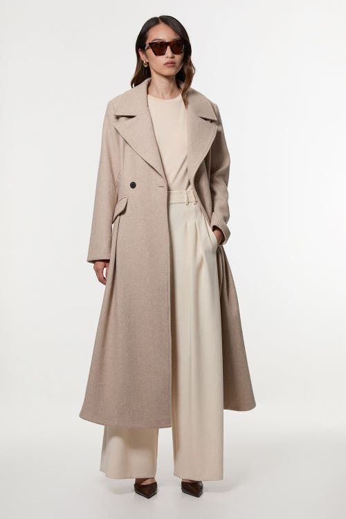 Karen Millen Karen Millen Wool Tailored Flared Skirt Midi Coat