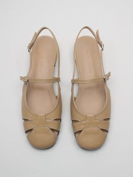 karen white Fluffy Slingback Pumps 2cm