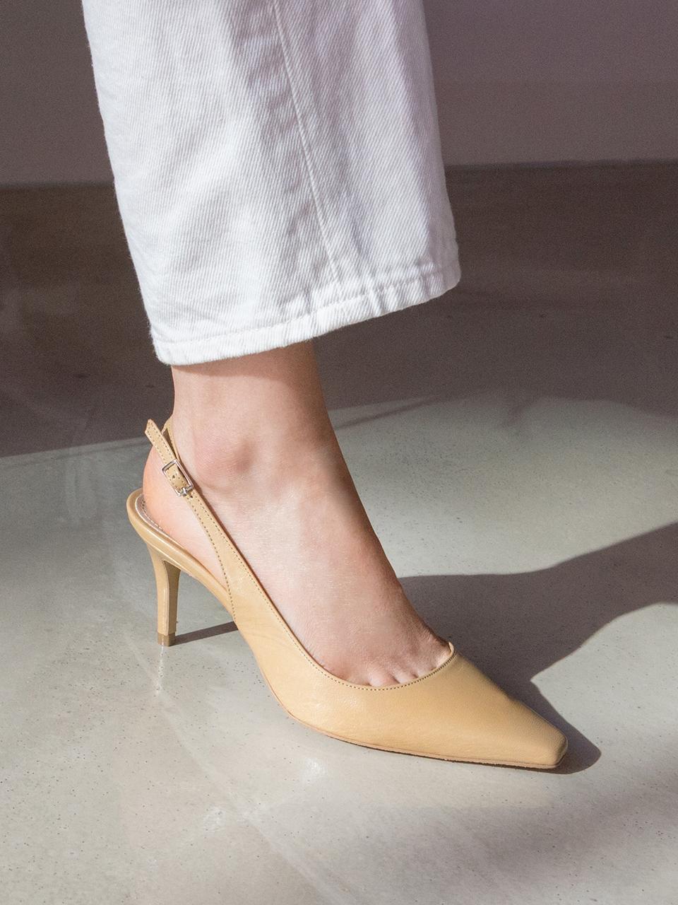 karen white Ground Sling Back Shoes