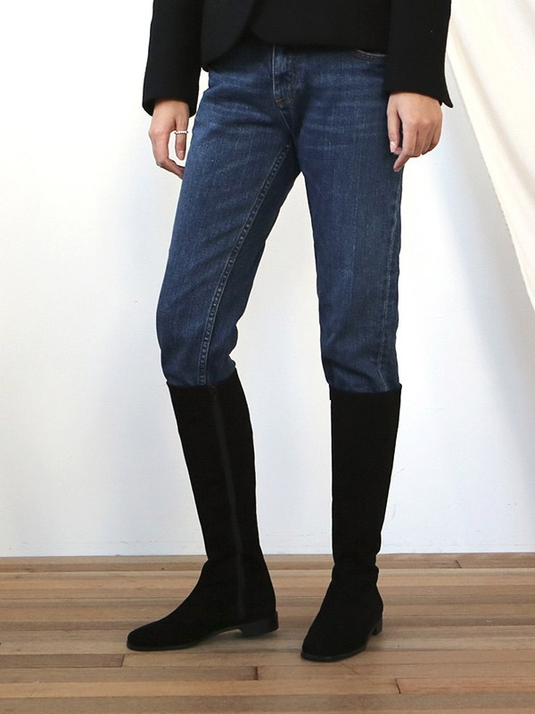 karen white Oak Suede Long Boots
