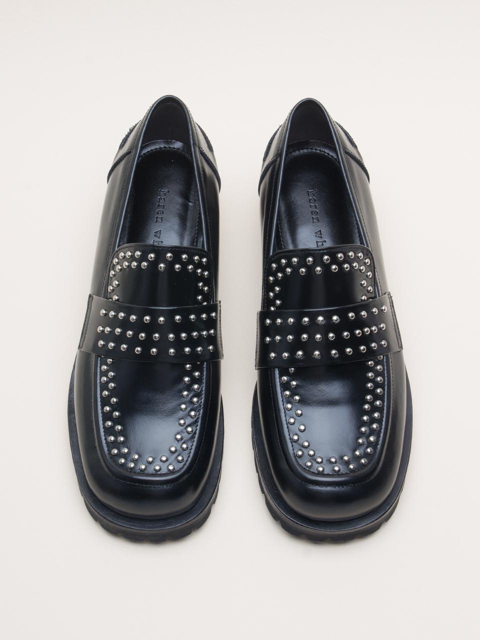 karen white Stud 2cm Loafer (kw2851)