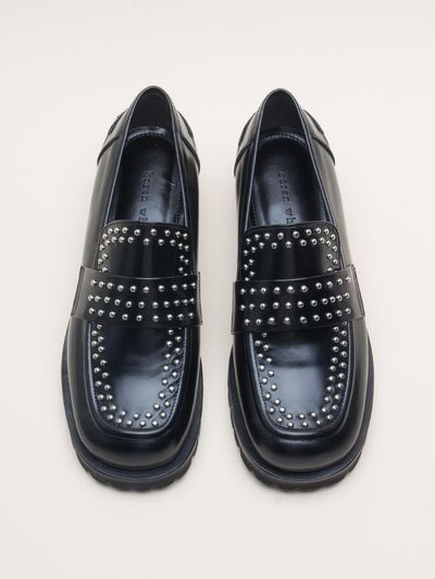karen white Stud 2cm Loafer (kw2851)