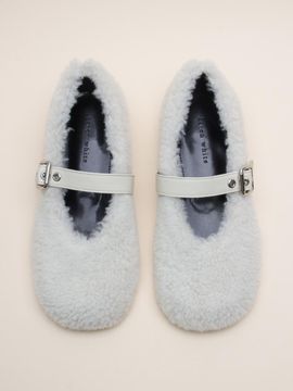 karen white Winter Sheepskin Leather 2cm Flats (kw2750)