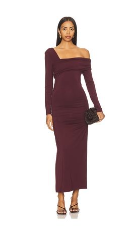 ladies maxi dress with sleeves PINK & BLUE MAXI