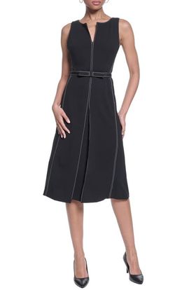 KARL LAGERFELD KARL LAGERFELD Sleeveless Scuba Crepe A-Line Dress