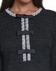 KARL LAGERFELD PARIS KARL LAGERFELD PARIS Bead Detail Shimmer Knit Tweed Shift Minidress - 4
