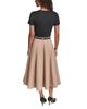 Karl Lagerfeld Paris Karl Lagerfeld Paris Belted Mixed Media Midi Dress - 3