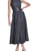 KARL LAGERFELD PARIS KARL LAGERFELD PARIS Belted Sleeveless Midi Dress - 1