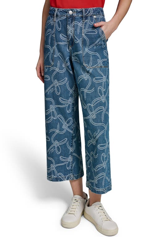 KARL LAGERFELD PARIS KARL LAGERFELD PARIS Bow Crop Wide Leg Jeans