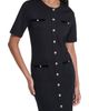 KARL LAGERFELD PARIS KARL LAGERFELD PARIS Button Front Midi Knit Dress - 4