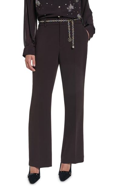 KARL LAGERFELD PARIS KARL LAGERFELD PARIS Chain Belt Straight Leg Career Pants