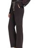 KARL LAGERFELD PARIS KARL LAGERFELD PARIS Chain Belt Straight Leg Career Pants - 3