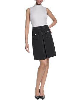 Karl Lagerfeld Paris Karl Lagerfeld Paris Colorblock Mock Neck Sleeveless A Line Dress