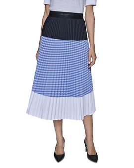 Karl Lagerfeld Paris Karl Lagerfeld Paris Colorblock Pleated Midi Skirt