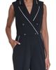 KARL LAGERFELD PARIS KARL LAGERFELD PARIS Contrast Piping Detail Scuba Crepe Jumpsuit - 5