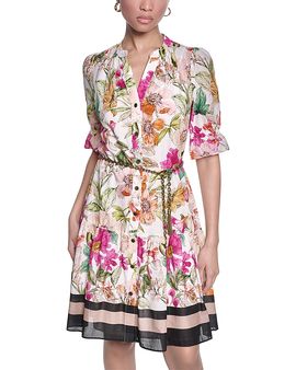 Karl Lagerfeld Paris Karl Lagerfeld Paris Cotton Printed Dress with Chain Belt