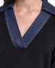 KARL LAGERFELD PARIS KARL LAGERFELD PARIS Denim Collar V-Neck Sweater - 4