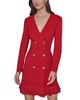 Karl Lagerfeld Paris Karl Lagerfeld Paris Double Breasted Ruffle Hem Dress - 1