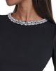 Karl Lagerfeld Paris Karl Lagerfeld Paris Embellished Sheer Sleeve Sheath Dress - 2