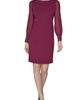KARL LAGERFELD PARIS KARL LAGERFELD PARIS Faux Pearl Cuff Long Sleeve Scuba Crepe Sheath Dress - 1