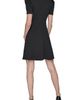 KARL LAGERFELD PARIS KARL LAGERFELD PARIS Faux Pearl Detail Crepe Fit & Flare Minidress - 2
