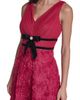 KARL LAGERFELD PARIS KARL LAGERFELD PARIS Floral Bow Waist Sleeveless Gown - 3