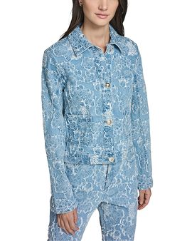 Karl Lagerfeld Paris Karl Lagerfeld Paris Floral Denim Jacket