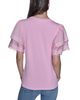 Karl Lagerfeld Paris Karl Lagerfeld Paris Floral Knit Flutter Sleeve Top - 3
