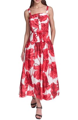 KARL LAGERFELD PARIS KARL LAGERFELD PARIS Floral Print Sleeveless Dress