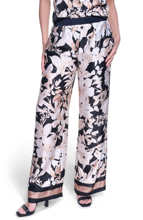 KARL LAGERFELD PARIS KARL LAGERFELD PARIS Floral Print Wide Leg Pants