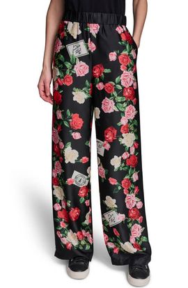 KARL LAGERFELD PARIS KARL LAGERFELD PARIS Floral Satin Pants