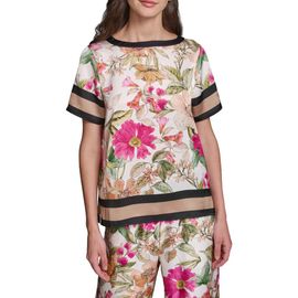 KARL LAGERFELD PARIS KARL LAGERFELD PARIS Floral Satin Top