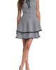 KARL LAGERFELD PARIS KARL LAGERFELD PARIS Fringe Detail Tiered Metallic Tweed Minidress - 1