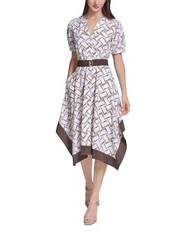 Karl Lagerfeld Paris Karl Lagerfeld Paris Hanky Hem Everyday Stretch Midi Dress