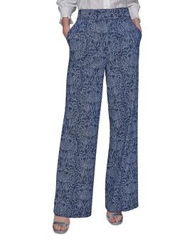 Karl Lagerfeld Paris Karl Lagerfeld Paris Jacquard Motif High Rise Jeans in Medium Blue