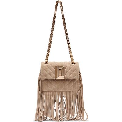 KARL LAGERFELD PARIS KARL LAGERFELD PARIS Lafayette Suede Fringe Crossbody Bag