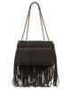 KARL LAGERFELD PARIS KARL LAGERFELD PARIS Lafayette Suede Fringe Shoulder Bag - 2