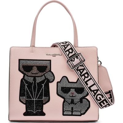 KARL LAGERFELD PARIS KARL LAGERFELD PARIS Maybelle Standing Karl and Choupette Satchel with Stones