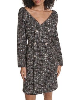 Karl Lagerfeld Paris Karl Lagerfeld Paris Metallic Tweed Coat Dress