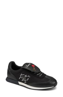 KARL LAGERFELD PARIS KARL LAGERFELD PARIS Midwood Embroidered Lace-Up Sneaker