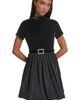 KARL LAGERFELD PARIS KARL LAGERFELD PARIS Mixed Media Bubble Hem Dress - 5