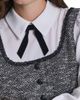 KARL LAGERFELD PARIS KARL LAGERFELD PARIS Mixed Media Long Sleeve Minidress - 4