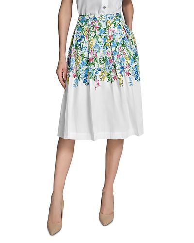 Karl Lagerfeld Paris Karl Lagerfeld Paris Placed Floral Preppy Skirt