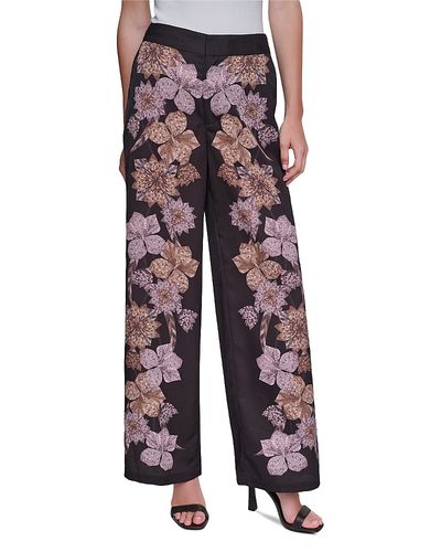 Karl Lagerfeld Paris Karl Lagerfeld Paris Placed Print Relaxed Fit Pants