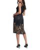 Karl Lagerfeld Paris Karl Lagerfeld Paris Pleated Placed Print Midi Skirt - 6